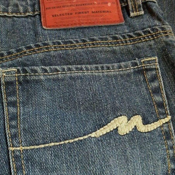 Revolution Numero Uno Jeans NU Raw with Fades Blue Denim Size 30 Women - Picture 3 of 10